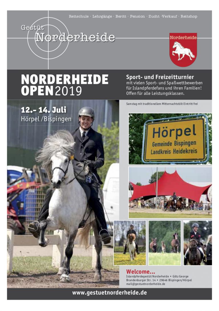 Norderheide Open 2019 am kommenden Wochenende!