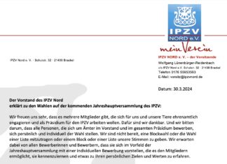 Stellungnahme des IPZV Nord zu den Wahlen des Dachverbands