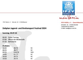 Zeitplan Jugend- und Breitensportfestival