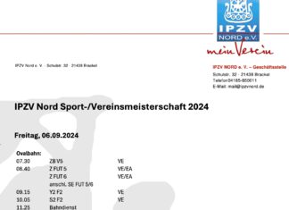 Zeitplan für unsere Sportmeisterschaft