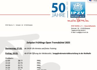 Zeitplan Frühlings OPEN