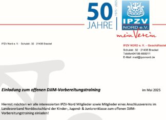 Einladung zum offenen DJIM-Vorbereitungstraining