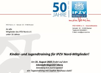 Kinder- und Jugendtraining für IPZV Nord-Mitglieder!
