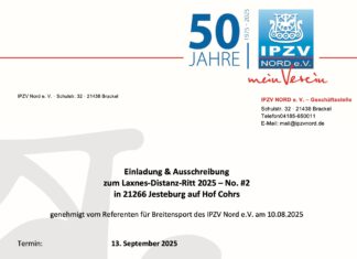 Laxnes-Distanz-Ritt 2025 in Jesteburg auf Hof Cohrs